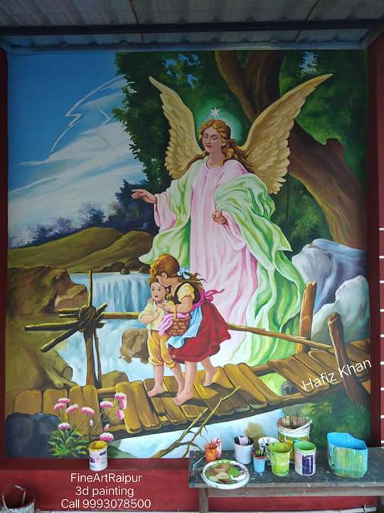 angels 3d painting.